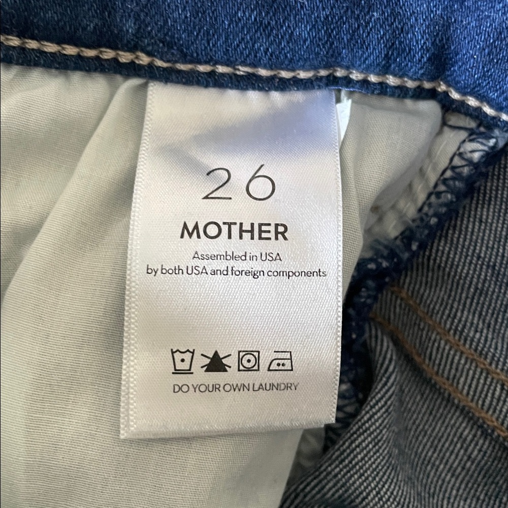 Mother The Hustler Ankle Fray Jeans Women’s Size 26 Home Movies Dark Wash - Picture 10 of 11
